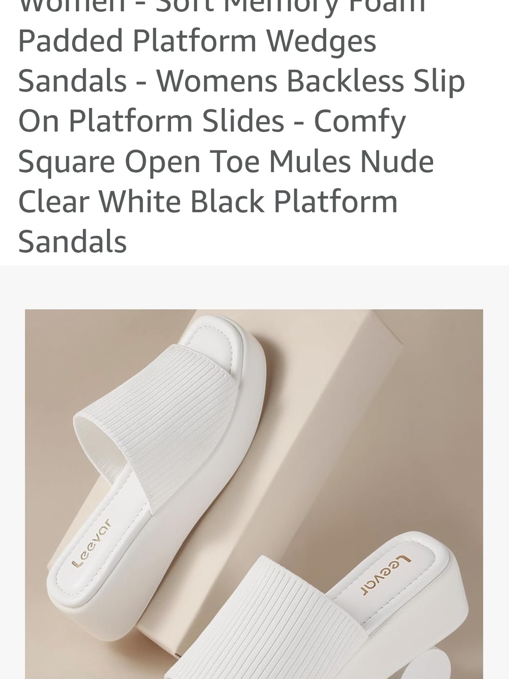 Leevar Platform Slide Sandals for Women